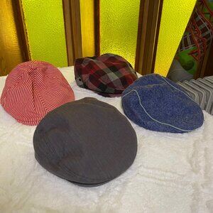 Lot of 4 Toddler Driver Caps Vintage Style Baby Boys Hats